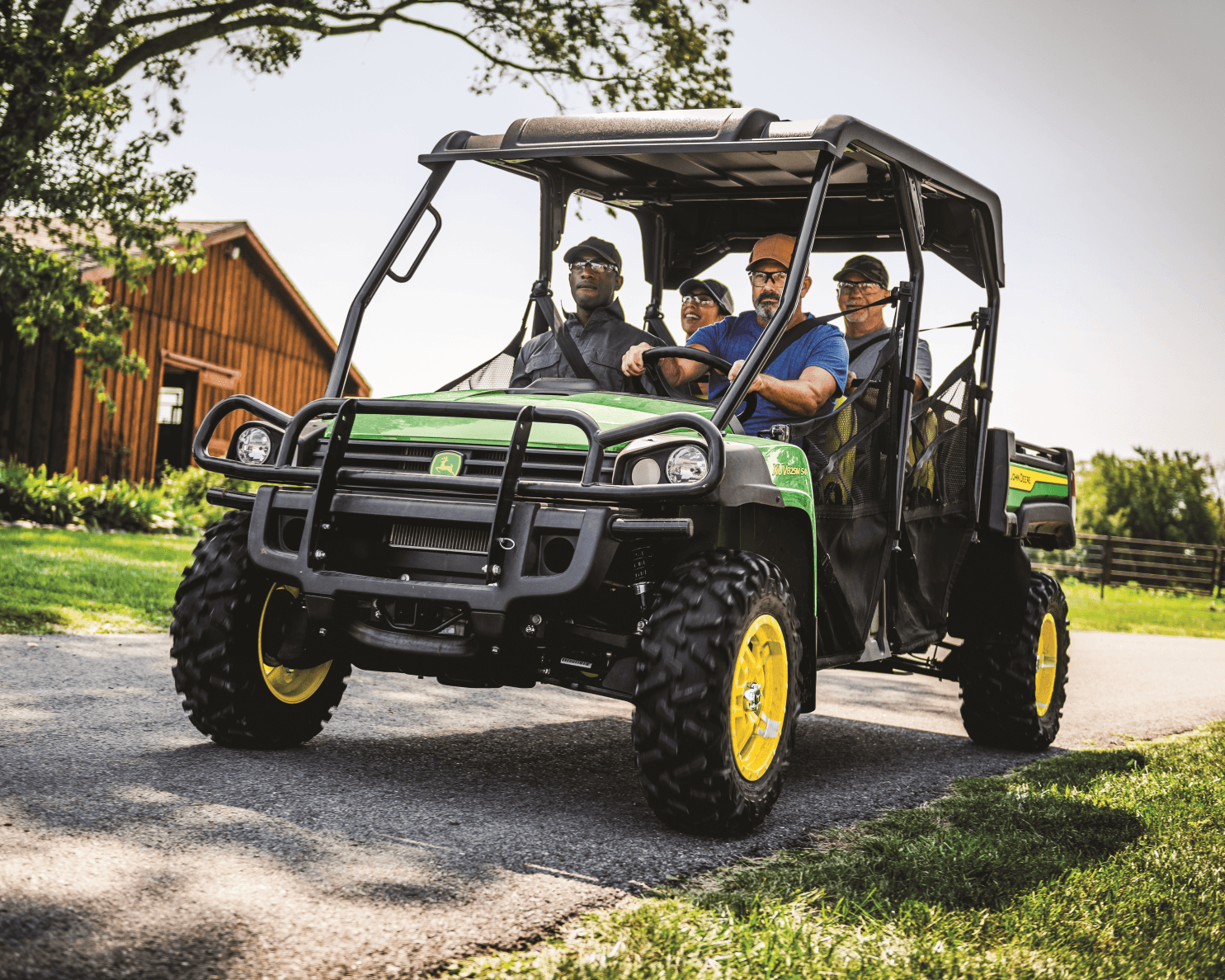 A John Deere XUV825 on a farm in California.