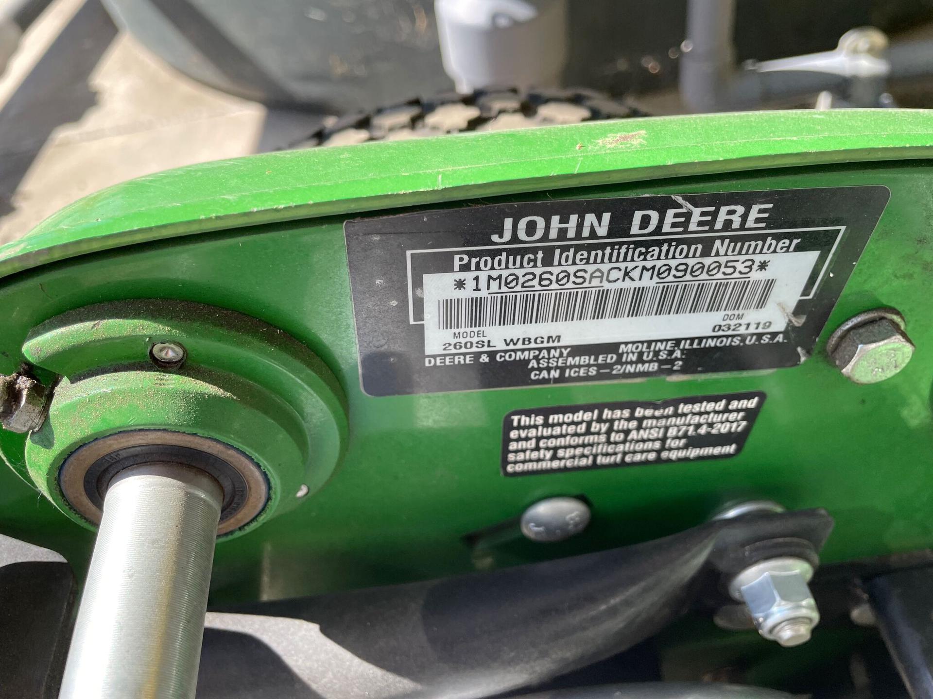 2019 John Deere 260SL